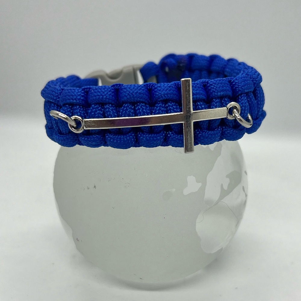 Paracord Knotted Bracelet Unisex with Charm CROSS